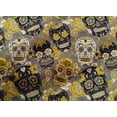 thumbnail image 4 of oneOone Cotton Poplin Yellow Fabric Floral & Skull Sewing Fabric By The Yard Printed Diy Clothing Sewing Supplies 42 Inch Wide, 4 of 4