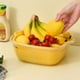 thumbnail image 5 of Cesta organizadora de cocina | Escurridor de plástico seguro para alimentos | Contenedor de almacenamiento multiusos | Fácil limpieza | Ahorro de espacio | Lavado de verduras | Amarillo | 1 Pieza, 5 of 7