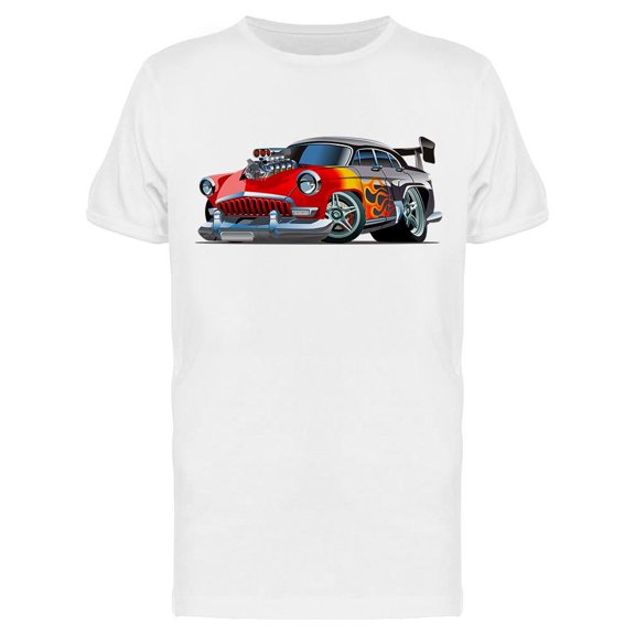 Cartoon Retro Hot Rod T-Shirt Men -Image by Shutterstock, Male XX-Large