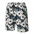 thumbnail image 6 of Uemuo Floral Flowers Blue Pattern Men's Swim Trunks Hawaiian Beach Bathing Suit Swimsuits Beach Quick-Dry Shorts with Pockets-3X-Large, 6 of 9