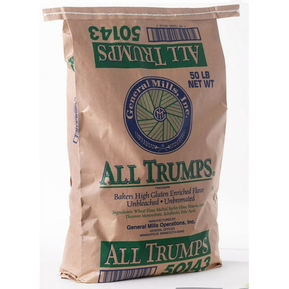 All Trumps Enriched Malted Spring Wheat Flour, 50 Pound.