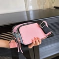 thumbnail image 1 of LNGOOR Mini Square Bag Colorblock With Zipper Adjustable Strap, 1 of 7