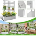 thumbnail image 4 of Edtara Raised Metal Garden Box With Horizontal Grid Trellis, Built-In Privacy Screen and Drainage Holes, Ideal Planter for Outdoor Climbing Flowers, Vegetables and Vines, 4 of 8