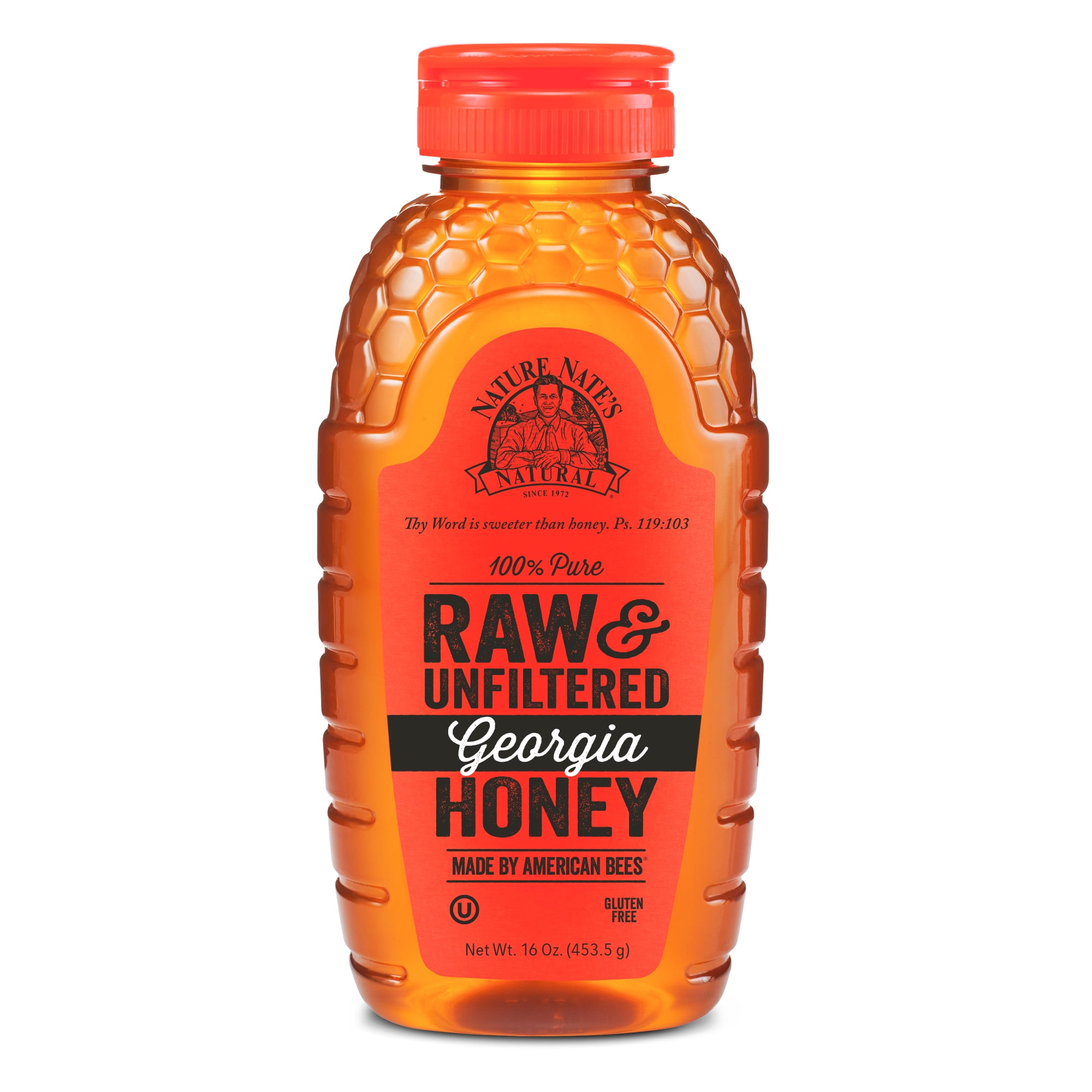 Nature Nate's Honey, 100 Pure, Raw & Unfiltered, 16 Oz
