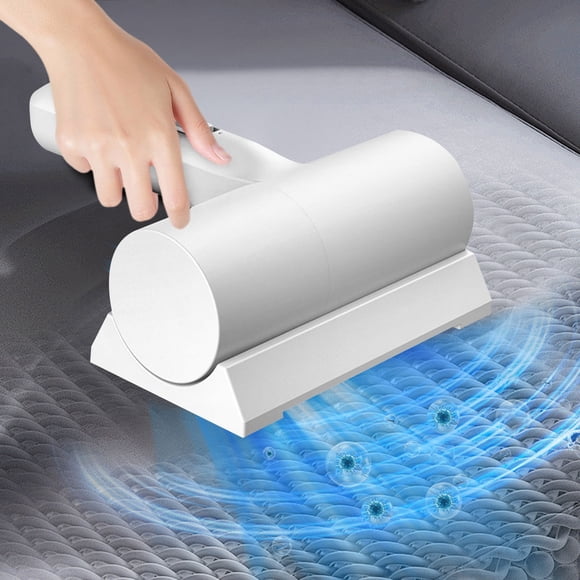 Aspiradora de cama Máquina de limpieza de colchones de mano | Doble ritmo de alta frecuencia | Filtro HEPA | Luz púrpura UV | Potente succión para almohadas de sofá cama RV | Taza de 0.25L | 3