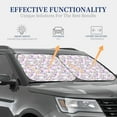 thumbnail image 2 of Lsque Purple Rabbit 2 PCS Windshield Sun Shade | CarFoldable Window Covers | Car Accessories Reflect UV for Universal Cars SUV Truck | Large, 2 of 7