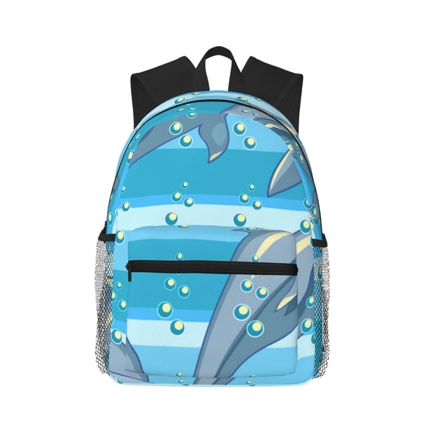 Disketp Dolphin Mochila Ligera Clásica con Múltiples Bolsillos, Mochila Casual para Hombre y Mujer, Ideal para Escuela, Trabajo y Viajes
