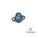 thumbnail image 1 of 26 unidades/juego de parches bordados, patrón de planeta del espacio exterior, parches para coser, parches para planchar ZefeiWu 8390614057371, 1 of 1