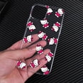 thumbnail image 2 of Funda transparente de Hello Kitty para iphone, carcasa bonita de dibujos animados, Gato rosa, 14, 13, 12, 11 Pro Max, Mini, XS Max, 8, 7 Plus, X, SE, 2020, XR zhangmengya LED, 2 of 2