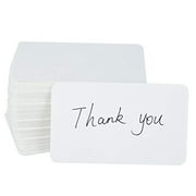 Fecedy 100pcs carte de papier kraft vierge carte de mot carte de message carte cadeau bricolage (blanc)