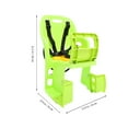 thumbnail image 2 of Green Quick Release Bike Rack Seat for Kids Adjustable Safety Sturdy PP Material 1PC, 2 of 8