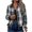 #1 Gray, variant on Women's Plaid Bomber Jacket Trendy Spring Fall Coats Casual Long Sleeve Shackets Outerwear Zip Up Lightweight Checkered Jackets with Pockets