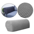 thumbnail image 3 of GROWTH TANK Armrest Cover Soft Spandex Stretch Arm Cover Sofas Chairs Protector for Couch Light Gray, 3 of 4