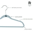 thumbnail image 3 of Simplify Kids 100 Pack Velvet Hangers in Light Blue, 3 of 7
