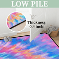 thumbnail image 4 of CURLYOOT Pink And Purple Tie Dye Marble Area Rug 3x5 Ft Rugs for Entryway Entrance Kitchen, Washable Non Slip Indoor Floor Carpet for Bedroom Living Room, 4 of 7
