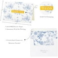 thumbnail image 2 of French Blue Floral Toile de Jouy Thank you cards Gold Foil Greeting Notes Bulk with Envelopes (50 Pack) for Birthday, Baby Shower, Bridal Shower, Wedding, Graduation, 2 of 7