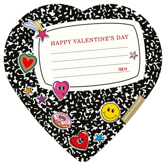 Elmer Chocolate Assorted Chocolate Classroom Notebook Heart 2oz 5 Pieces