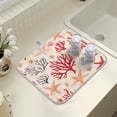 thumbnail image 4 of Yayeee Dish Drying Mat for Kitchen Counter 16" x 18" Microfiber Super Absorbent Coffee Decorative Pad, Retro Starfish, 4 of 9