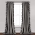 thumbnail image 1 of Lush Decor Reyna - Juego de Paneles de Cortina de Ventana con Volantes, par, 54 Pulgadas de Ancho x 84 Pulgadas de Largo, Gris, Juego de Cortinas fluidas, Cortinas románticas con Volantes para, 1 of 15