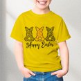 thumbnail image 2 of lnmuld Cute Tops Girls Summer Casual Tee with Petal Sleeve Round Neck Easter Solid Color Top Size:3-4 Years, 2 of 4