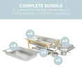 thumbnail image 5 of Alpha Living 4 Pack 8QT Chafing Dish Full Set – Stainless Steel Catering Chafer with Lids, Pans & Fuel Holders – Buffet Food Warmers for Parties, Events & Weddings – Gold Frame, 5 of 6