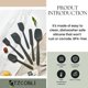 thumbnail image 3 of Set of 6 silicone spatulas, heat-resistant with seamless one-piece design and stainless steel core, nonstick kitchen utensils for cooking, baking.blac, 3 of 5