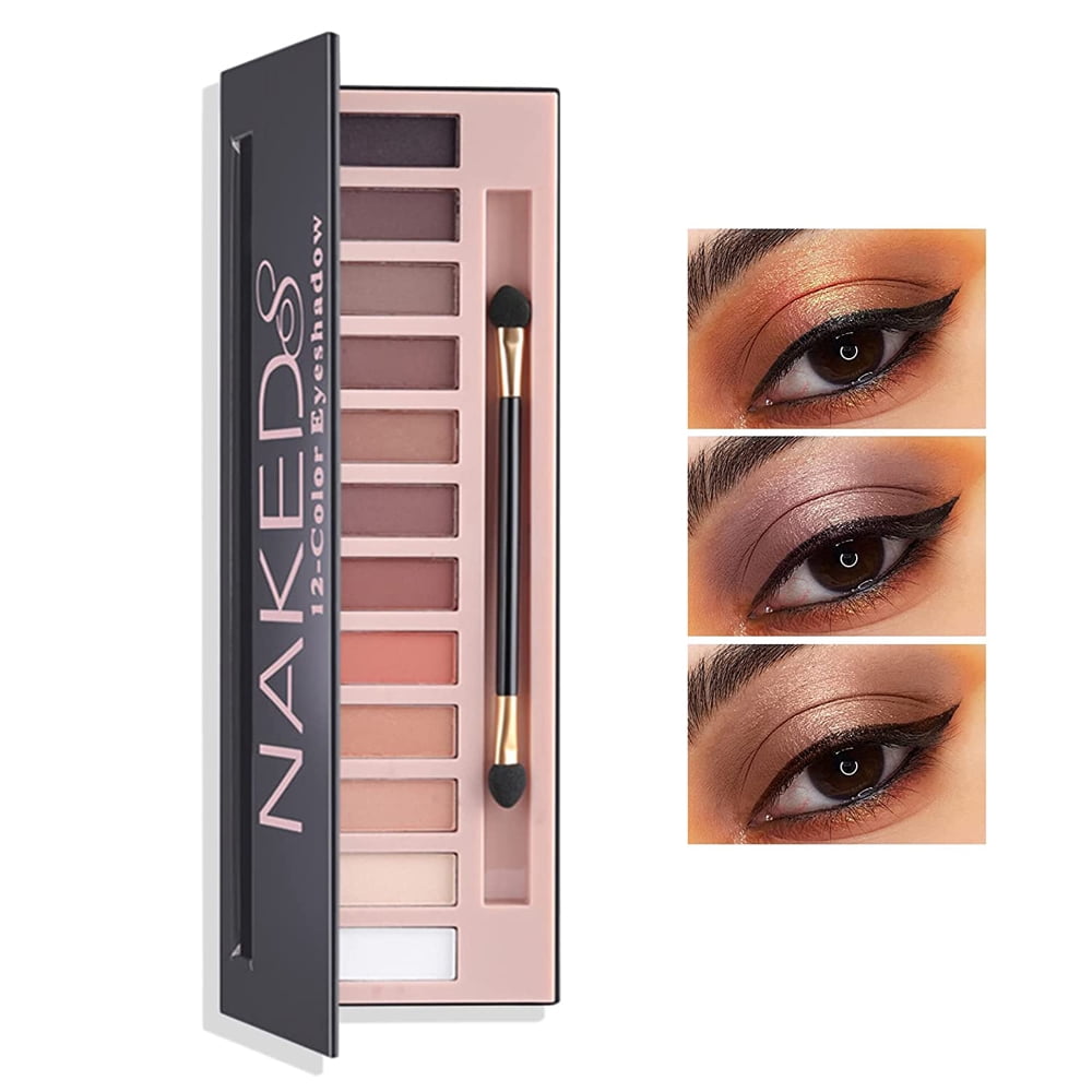 Smokey Eye Neutral Eyeshadow Palette - 12 Highly Pigmented Cool Toned  Shimmer Matte Colors For Professional Everyday Nude Looks - Travel Size Eye