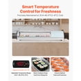 thumbnail image 4 of KFFKFF Sushi Display Case Refrigerator, 2.2 Cu.ft Commercial Sushi Case, 6-Pan Countertop  Showcase with Curved Glass, LED Lighting, and Digital Temperature Control, 4 of 9