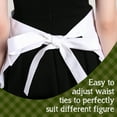 thumbnail image 4 of Aspire Waist Apron with Pockets for Women, White Half Apron with Ruffle Edge, Cotton Maid Costume for Cosplay, Baking - S, 4 of 6