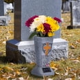 thumbnail image 4 of Solar Powered Memorial Vase LED Grave Decor with Metal Spikes for Headstones & Gravestones Comforting Gift for Bereavement, 4 of 5