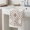 thumbnail image 2 of REGALWOVEN Geometric Pattern Cotton Decorative Hand Towels, 13 x 29 Inch Absorbent Soft Towel for Hand Drying and Face Washing Beige 2-Piece, 2 of 7
