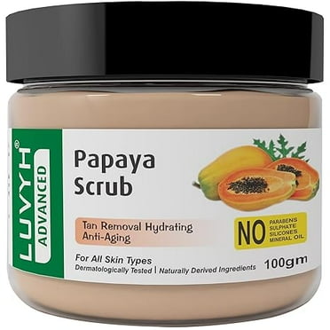 Luvyh Papaya Face Scrub Brightening & Revitalizing Face Scrub For All Skin Types, (100g)