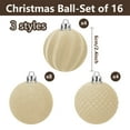 thumbnail image 4 of 16 Pcs Velvet Christmas Balls Flocked Christmas Tree Ball Ornaments Plastic Balls Xmas Decorative Hanging Ornaments Christmas Tree Decoration 2.4 Inch, 4 of 7
