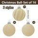 thumbnail image 4 of 16 piezas de bolas navideñas de terciopelo flocadas, adornos de bolas de plástico para árbol de Navidad, adornos colgantes decorativos para árbol de Navidad de 2,4 pulgadas Akmoler, 4 of 9