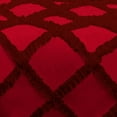 thumbnail image 4 of D.N.G. BEDDINGS 5 Piece Luxury Two Tone Diamond Ruffle Pattern Comforter Set Premium Super Soft, All Season 800 Thread Count, 100% Egyptian Cotton, Full/Queen Size Burgundy/Red Solid Color, 4 of 4