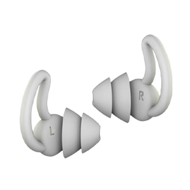 Sleeping Earplugs Silicone Earbuds Noise Reduction Reusable Earplugs Earplug; Sleeping Earplug; for Office Home, Gray, 2 Layers
