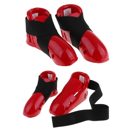 

2 Pair Adults Karate Taekwondo Foot Guard Protector Martial Arts Foam Shoes Footgear for Women Men Kick Training
