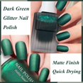 thumbnail image 3 of Esmalte de uñas KAHSOSE Velvet Emerald verde esmeralda mate de secado rápido, 3 of 7