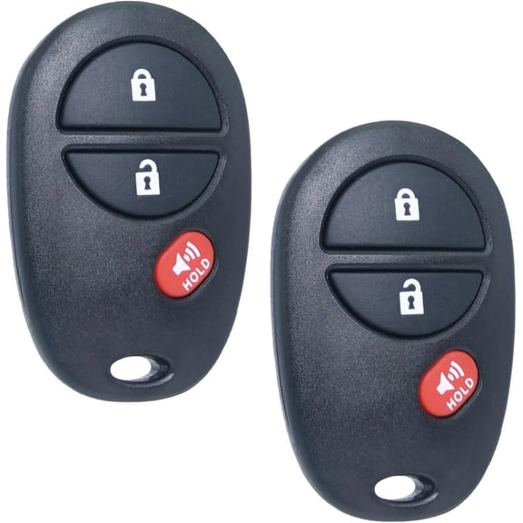 Key Fob Keyless Entry Fits for Toyota 2007-2017 Tundra /2005-2016 Tacoma / 2008-2013 Highlander / 2004-2015 Sienna /2008-2016 Sequoia Remote Control Replacement GQ43VT20T 89742-AE010 3 Buttons