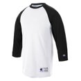 thumbnail image 1 of Champion T-Shirt de Baseball Raglan pour Homme, P, Blanc/noir, 1 of 1
