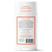 Native Deodorant, Aluminum Free, Citrus & Herbal Musk, Deodorant for Men and Women, 2.65 oz