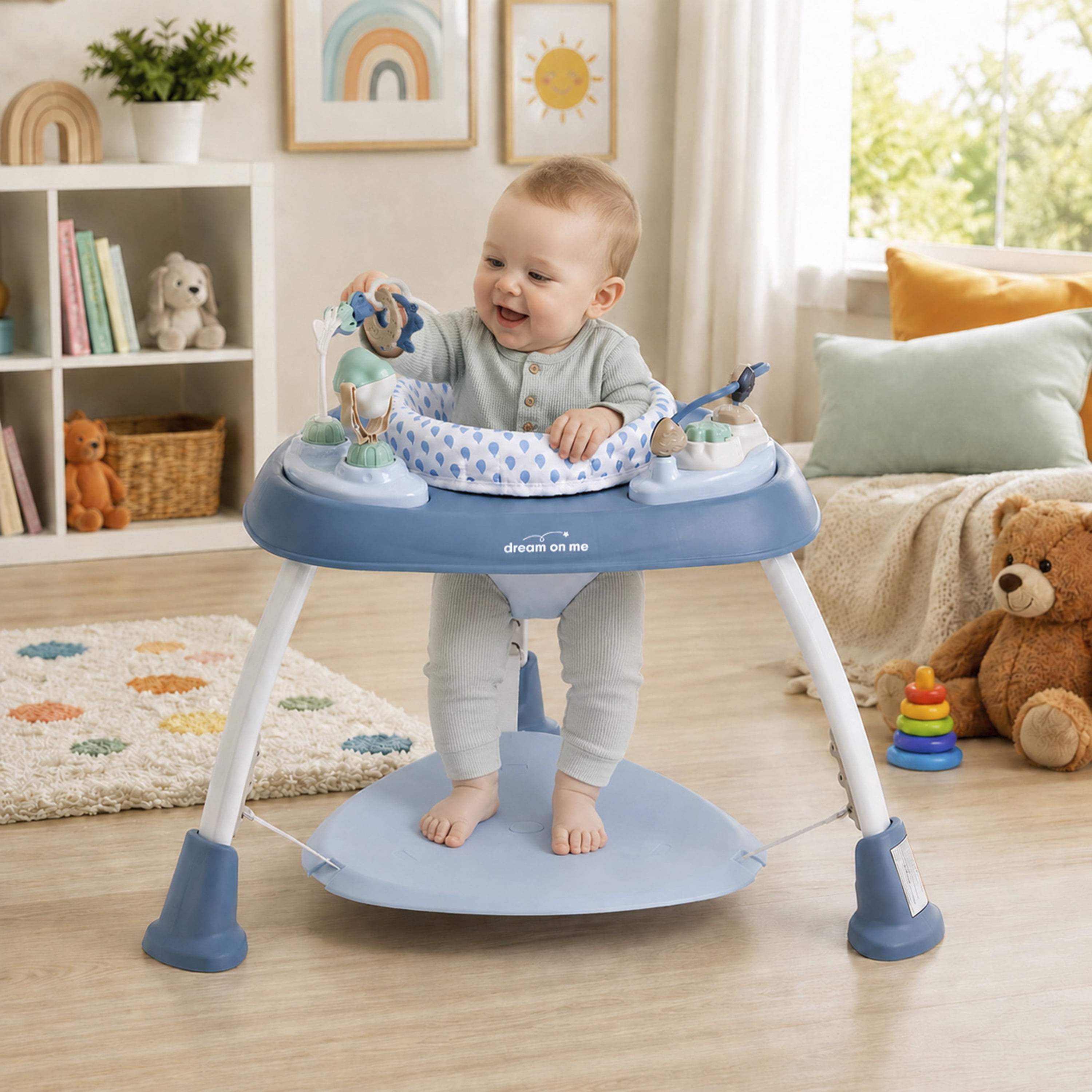 Dream On Me Pogo 3 Stage Activity Center, Moonmist Blue