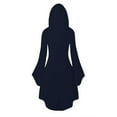 thumbnail image 5 of FEIFLY Women's Halloween Skeleton Print Hooded Dress O-Neck Long Sleeved Long Dresses Holiday Clothing, 5 of 8