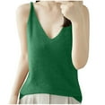 thumbnail image 2 of QUNYINEY Solid Tank Tops for Women Sleeveless V Neck Casual Camisole Shirts Loose Knit Tank Tops, 2 of 4