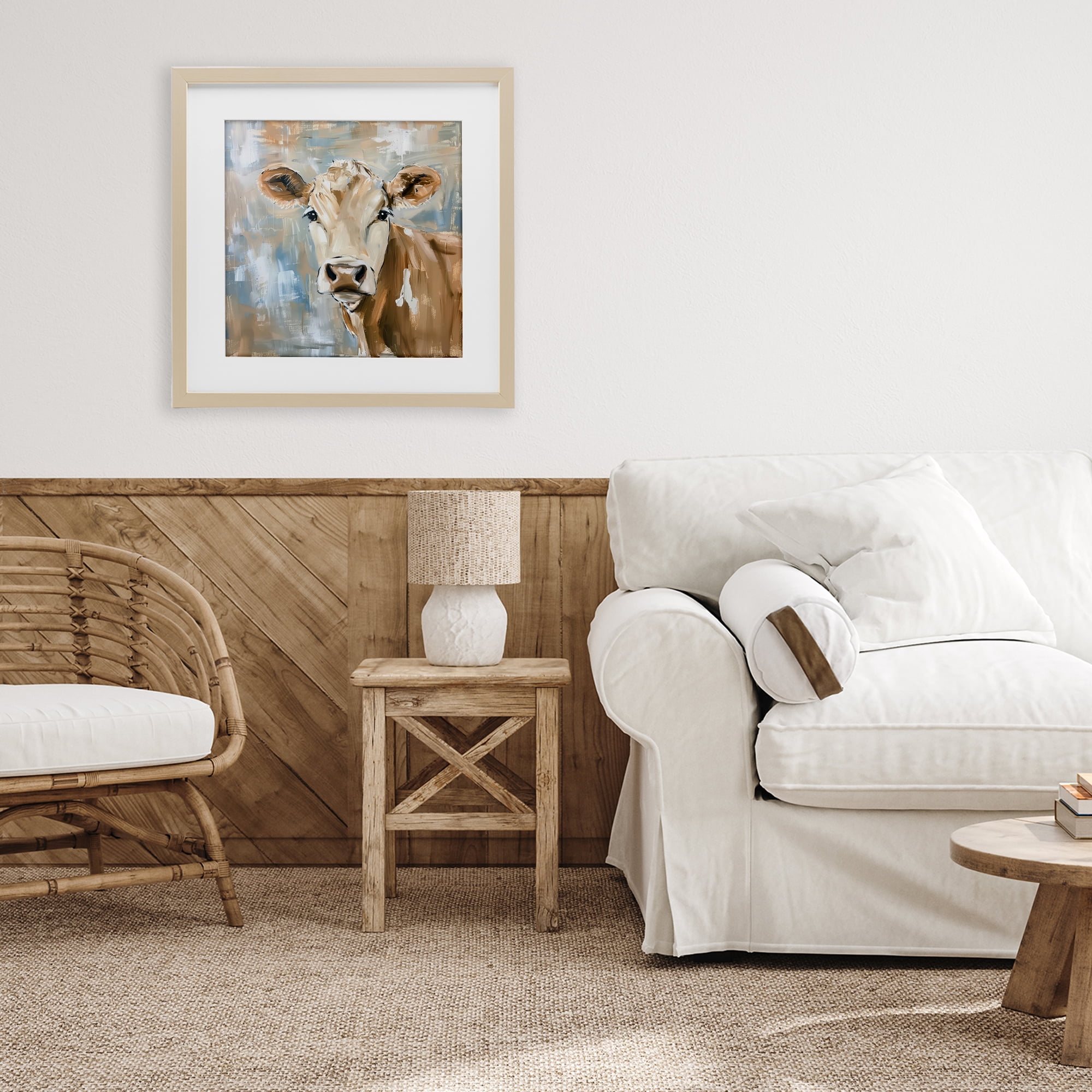 Stupell Industries The Brown Cow Abstract Birch Framed Print Under Glass, design by Tina LeCour