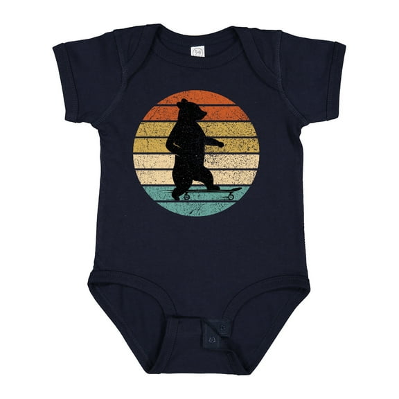 Inktastic Skateboard Bear Retro Sunset Boys or Girls Baby Bodysuit