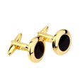 thumbnail image 1 of Qarigey Men Gold Black Tuxedo Cufflinks Formal Cuff Dress Button Collar Links Shirt Ropa, zapatos y accesorios Miscelánea, 1 of 6