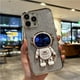 thumbnail image 1 of Funda de teléfono chapada de lujo con brillo para iPhone, carcasa con soporte de Flash y astronauta para iPhone 11, 12, 13, Mini, 14 Pro Max, X, XR, XS, 7, 8 Plus, SE Fivean unisex, 1 of 2