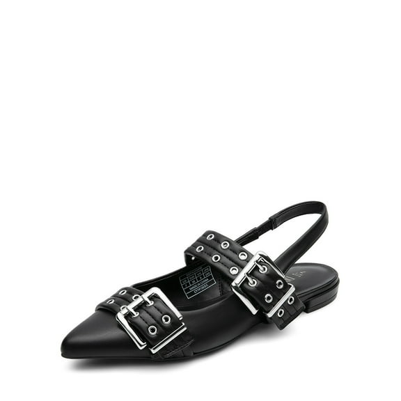 DREAM PAIRS Women’s Pointed Toe Slingback Flats – Buckle Strap Studded Dressy Flat Sandals
