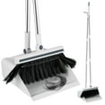 thumbnail image 2 of EIMELI Broom and Dustpan Set with Embedded Floor Scrub Brush 180°Rotatable Sweeper with Long Handle Upright Standing Floor Brush and Dustpan Reusable Dust Pan with Comb Teeth for Home Fl, 2 of 11